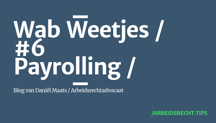 Wet arbeidsmarkt in balans - payrolling