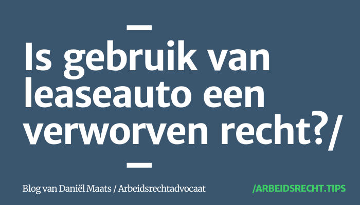 Leaseauto verworven recht